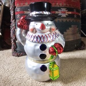 Mr. Christmas Music Box Snowman Animated Motion Musical *See VIDEO*